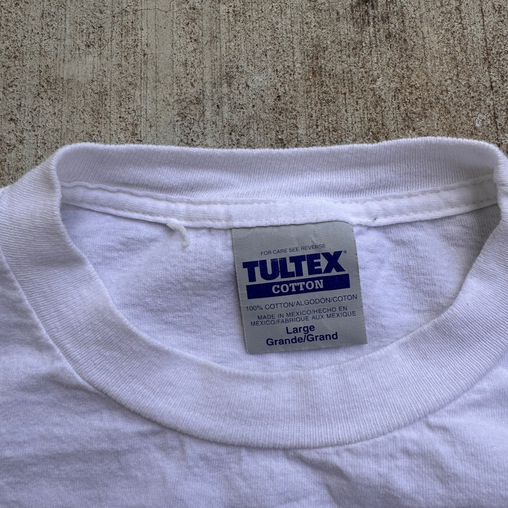 Vintage Ohio State Buckeyes Tultex Graphic T-Shirt Mens Large White Football 90s - Picture 3 of 5
